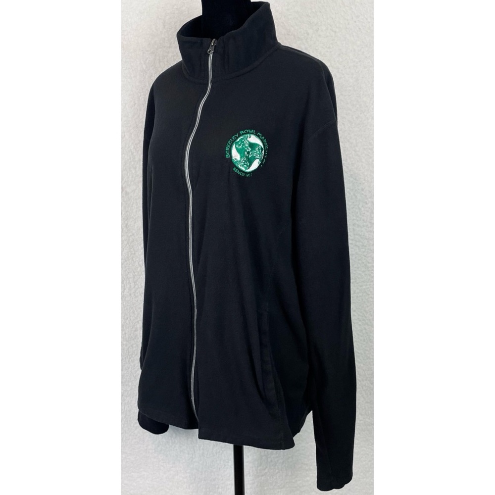 PORT AUTHORITY • Black/Green Berkeley Bowl Marketplace Full-Zip Fleece Jacket, L - Picture 4 of 16